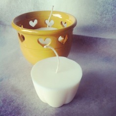 "dancin' shadow" vasetto con 3 candele in cera di soia 