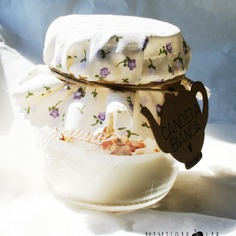 "make a wish" candela bianca in cera di soia ogm free 