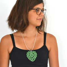 Heart, collana con cuore verde 