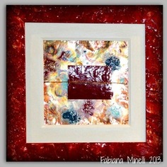 Mixed media: lastre dipinte a fiamma e smalto 