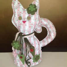 Gatto fermaporta in feltro 