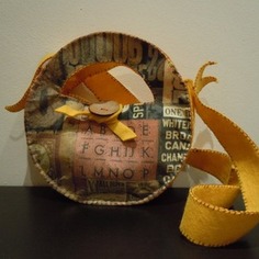 Borsa rotonda in feltro fantasia 