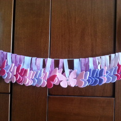 Farfallina portachiavi in feltro o pannolenci e swarowsky 