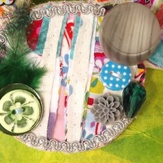 Collana ri-creo grigio verde 