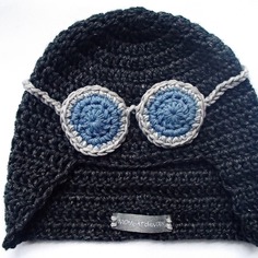 Cappellino da bambino - aviatore taglia 5/8 anni - in lana merino 