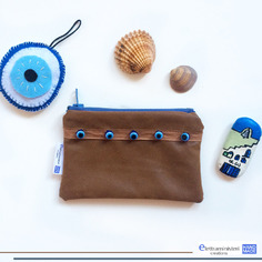 Borsello isola della grecia, occhio di allah portafortuna 