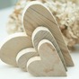 Cuori in legno di recupero - set da tre