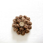 Spilla Fiore con Bottone in Cocco 